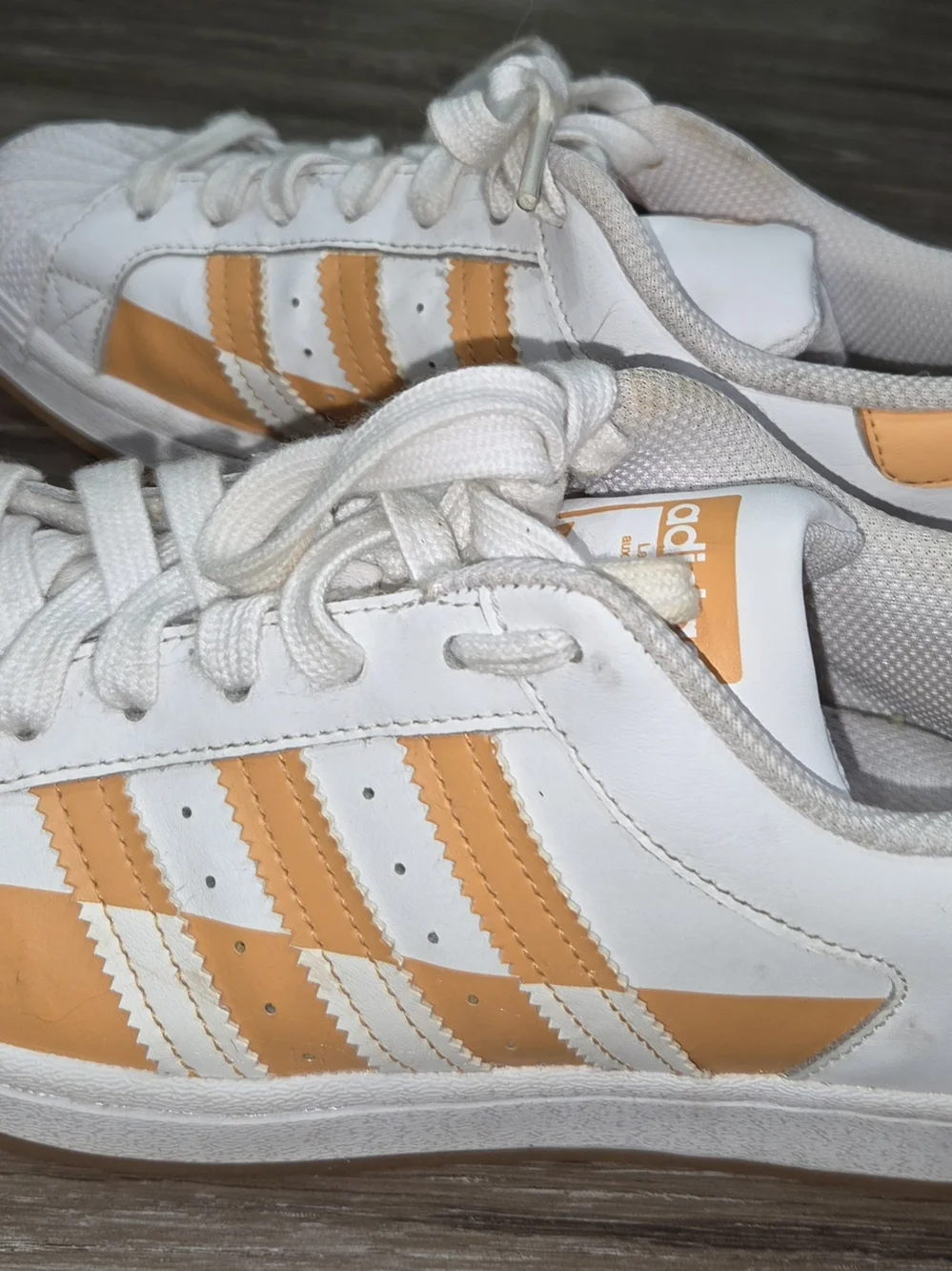 adidas White & Orange Low-Top Sneakers